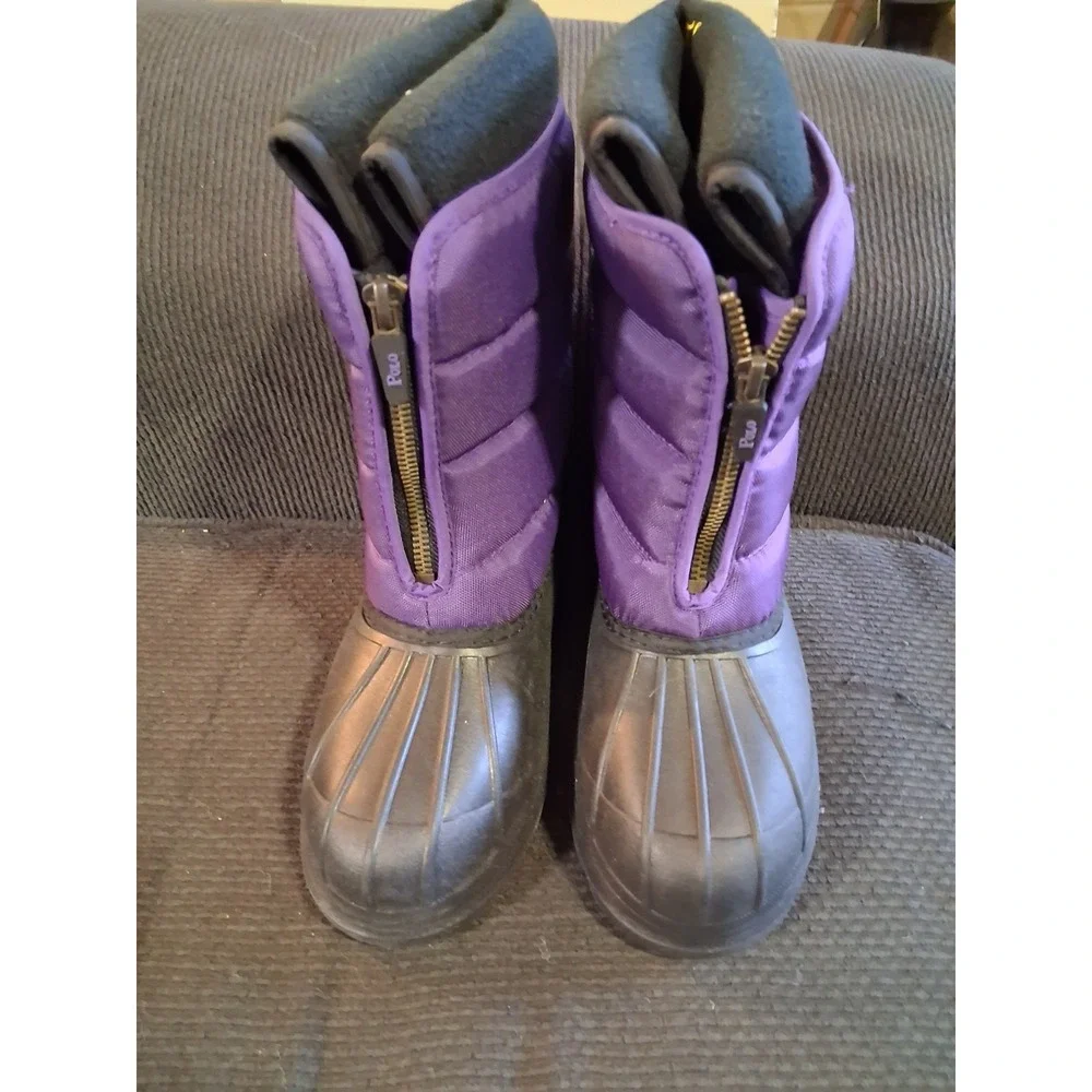 Polo Ralph Lauren Vancouver Snow Boots Lakers Purple‎ Junior Youth Size 3